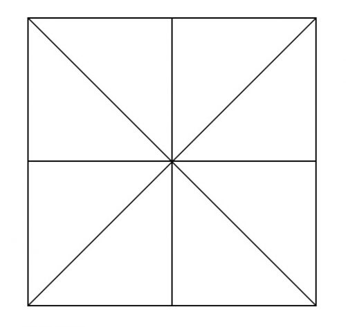 Waldorf Sternenlicht Anleitung: Graphik Knicklinien 01