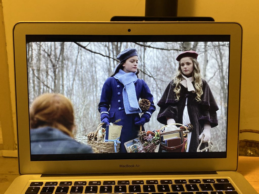 Computerbildschirm mit Ausschnitt aus "Anne with an E" (Diana und Ruby)