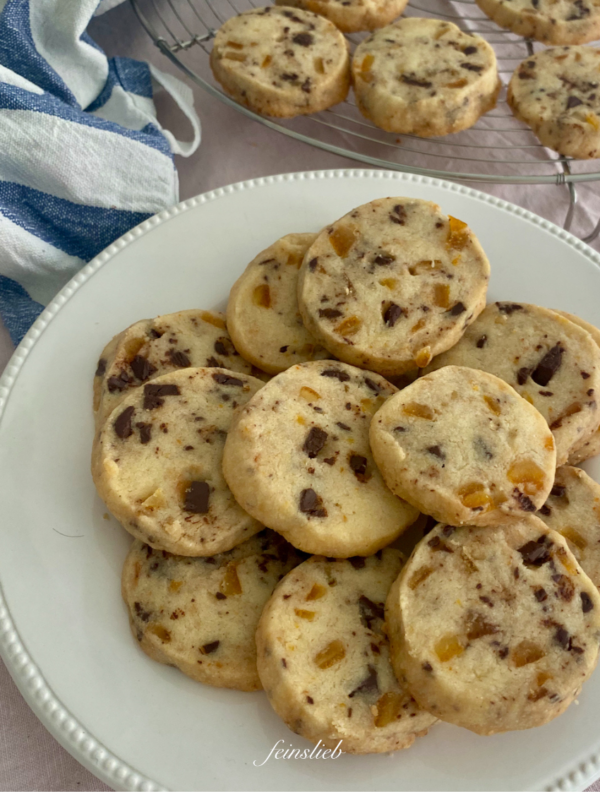 Rezept Shortbread-Cookies mit Orange und Schokolade - feinslieb